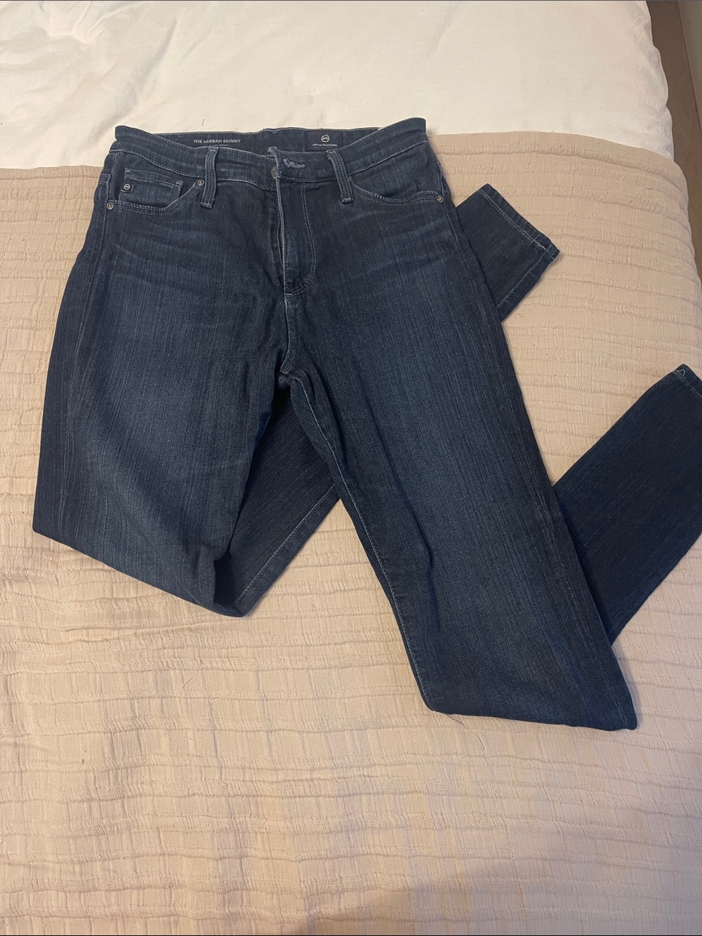 AG Adriano Goldschmied Women’s Dark Indigo Skinny Jeans THE FARRAH SKINNY
